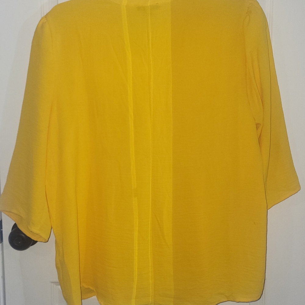 Cocomo Bright Yellow Women's Blouse - Picture 2 of 3